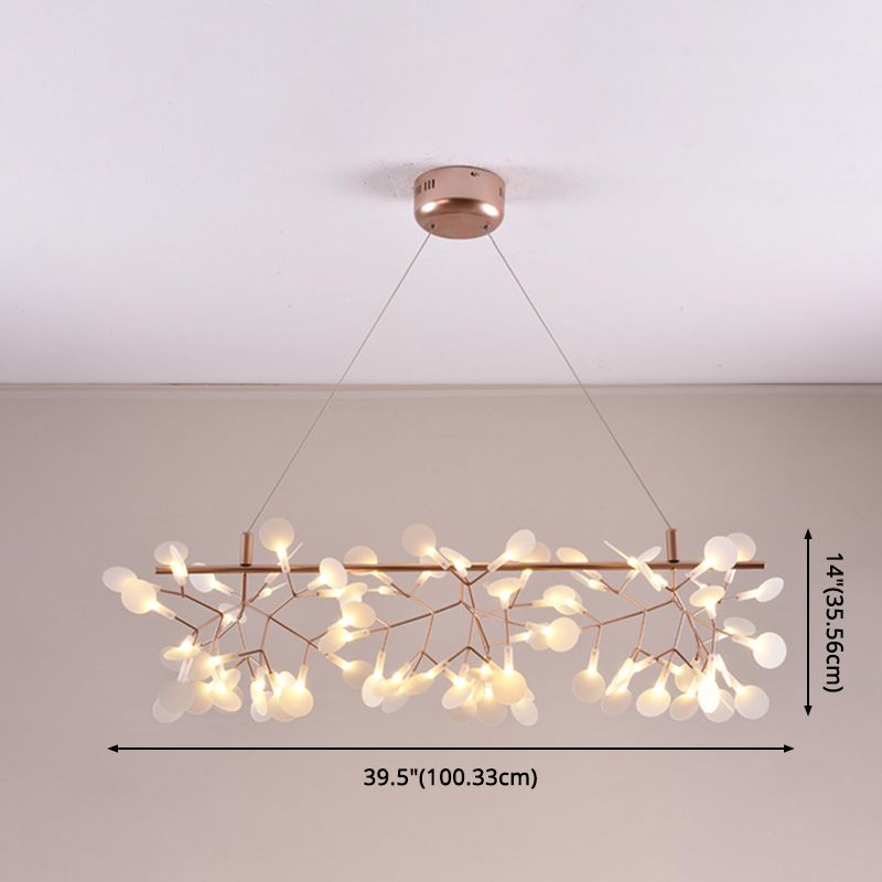 Island Island Chandelier Designer moderne Éclairage de pendentif acrylique pour le restaurant