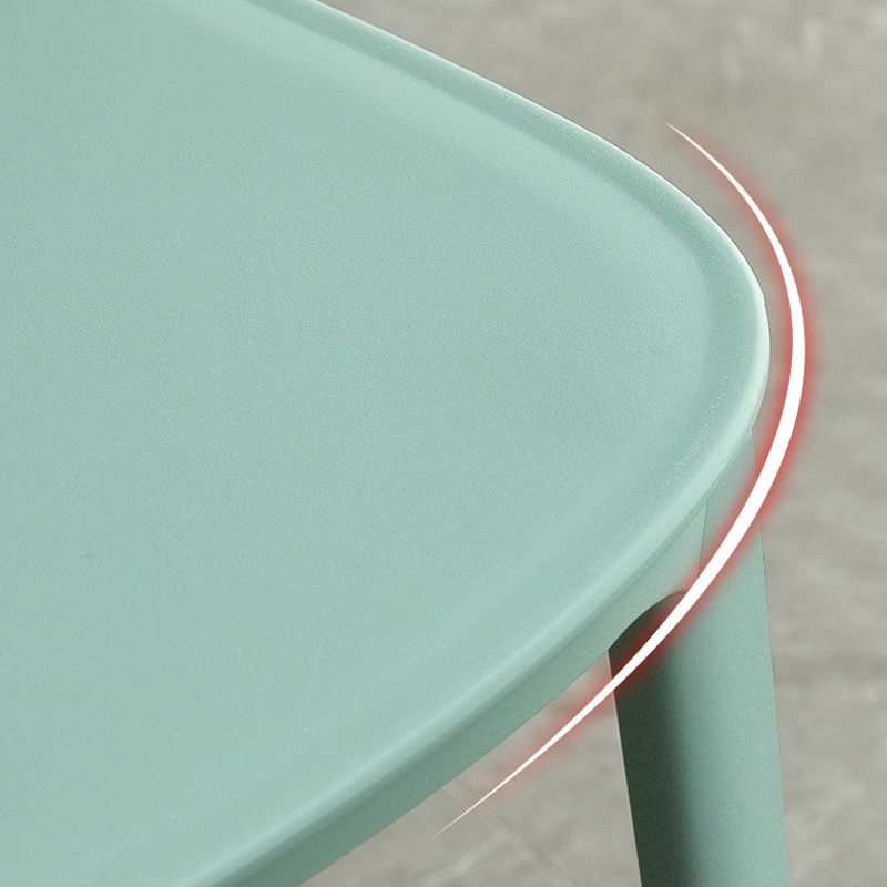 Contemporary Kitchen Dining Chair Plastic Open Back Side Chair