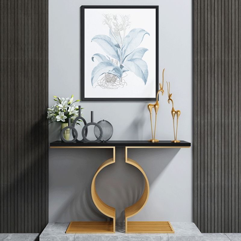 11" Wide Stone Glam Accent Table Rectangle Console Sofa Table