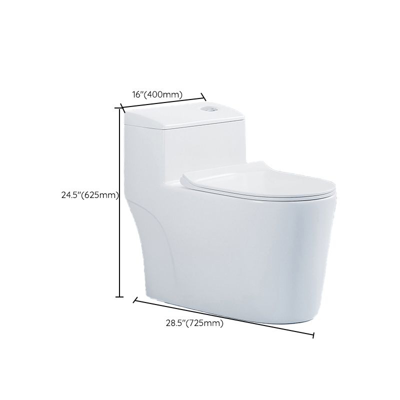 Modern Seat Included Flush Toilet 1-Piece White Urine Toilet for Bathroom