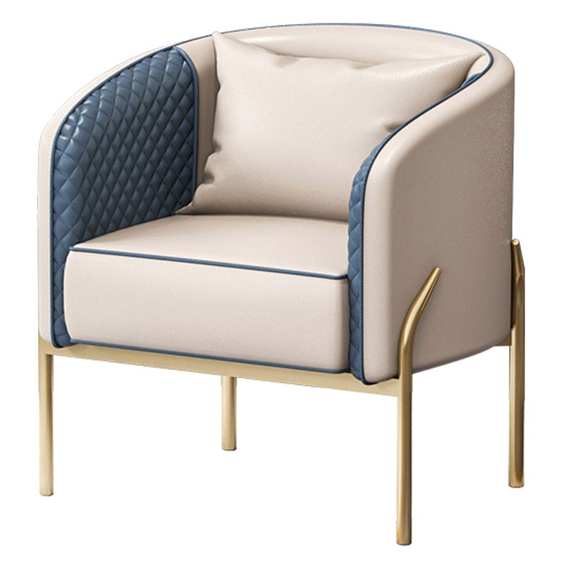 Silla de comedor de metal de estilo nórdico, sillas laterales tapizadas sin brazos para uso doméstico