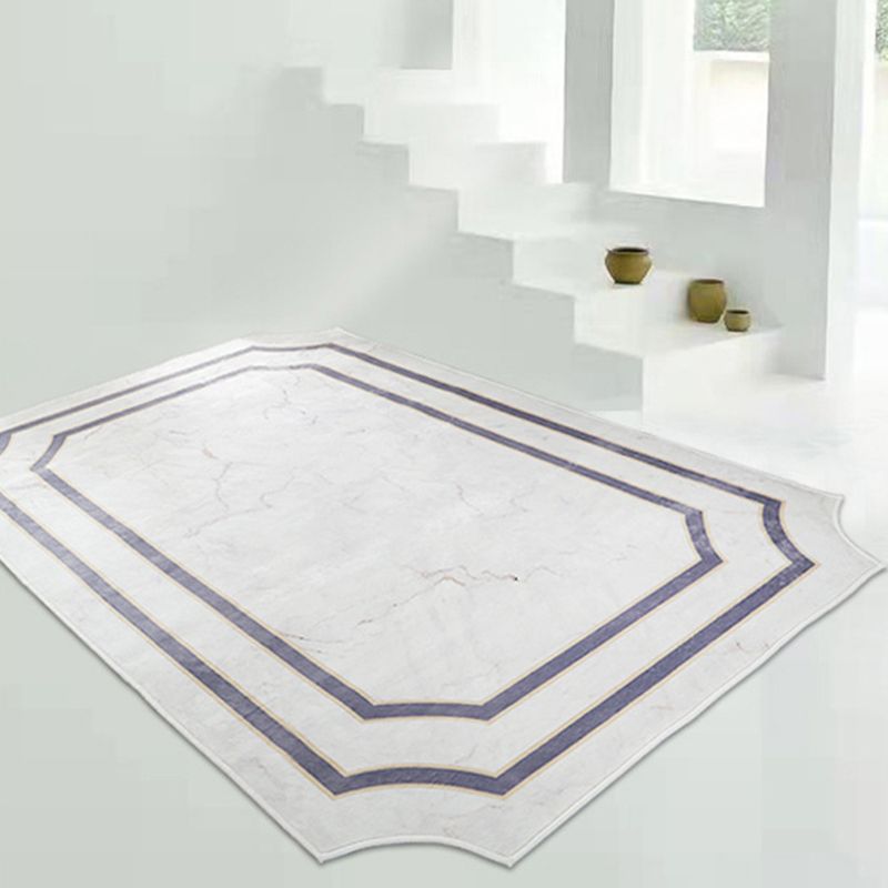 Simplicity Marble Effect Indoor Rug Novelty Shape Trendy Modern Carpet Polyester Anti-Slip Backing Carpet for Home Decoration