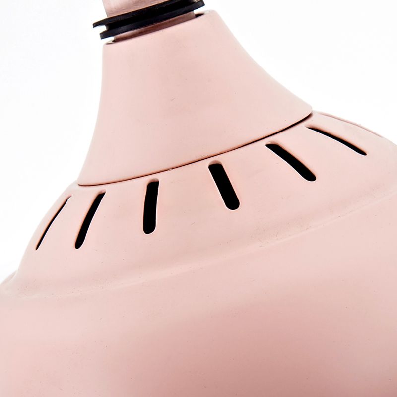 Ventilador de colgante geométrico de macarrón Lámpara acrílica de acrílico Lámpara de semi rascilla de dormitorio