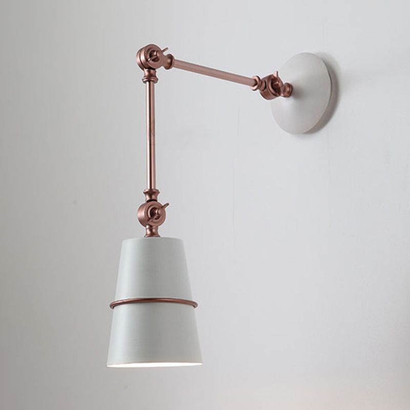 Verstellbare 1-Licht-Kegel Wandleuchten Moderner Aluminium-Wandbeleuchtungsideen in Schwarz und Weiß