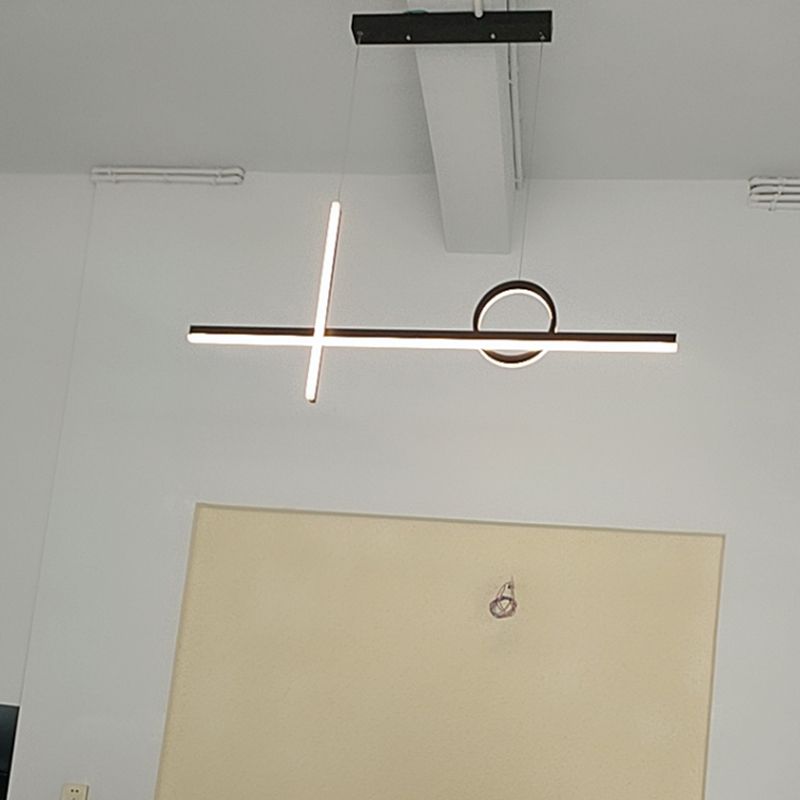 3 luces de isla lineal ligera Ideas de iluminación de isla de metal contemporánea para cocina