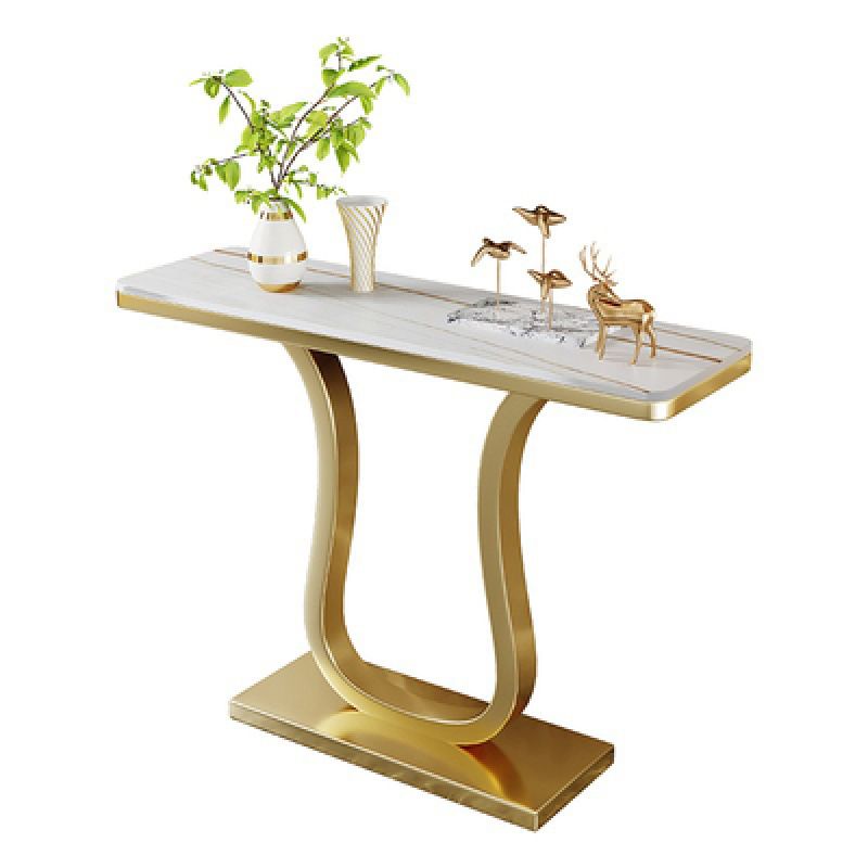 Slate 31.5"H Top Table with Pedestal Base Console Table for Hallway