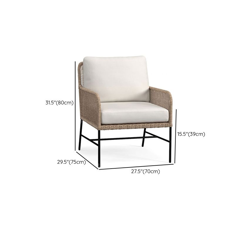 Metal Frame Outdoor Patio Sofa Industrial Cushion UV Resistant Patio Sofa