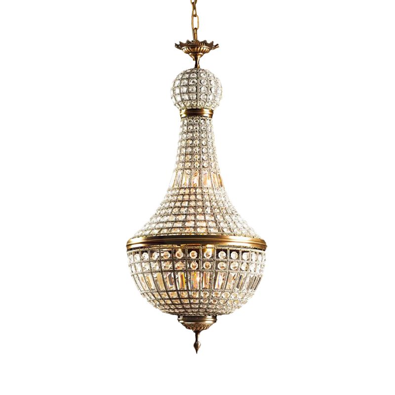 Basket chambre lustre lamp minimalisme cristal 6 lumières en laiton suspension