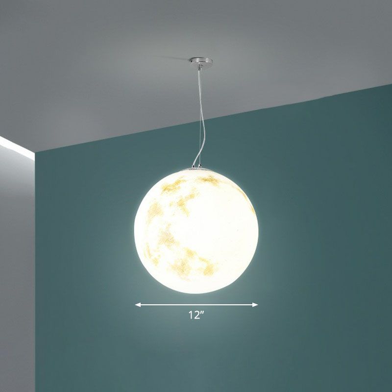 Decoratief 1-licht plafond hanger witte maan hangend licht met acrylschaduw voor restaurant