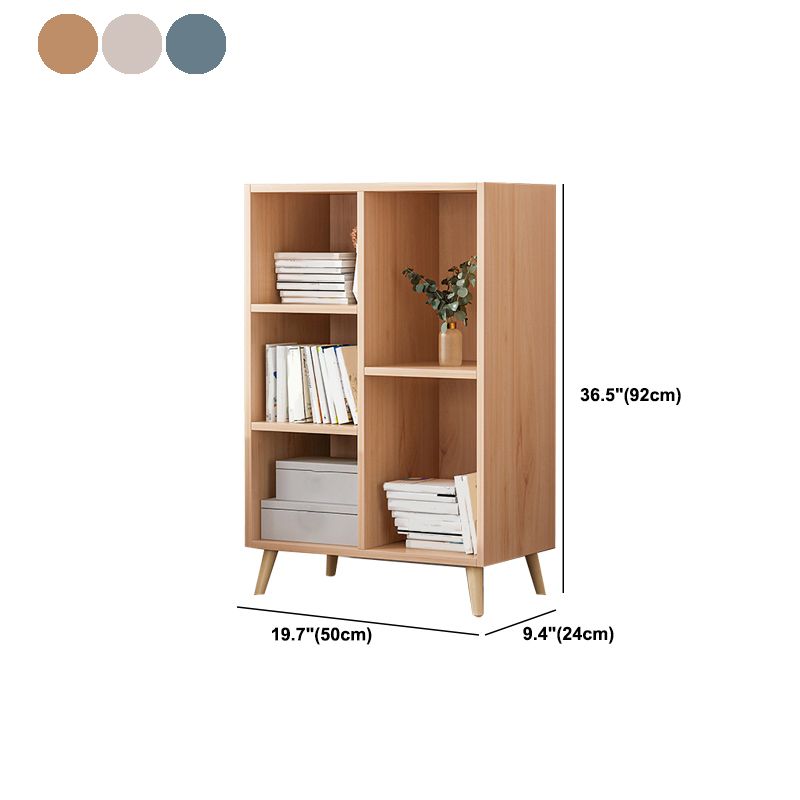 Modern Engineered Wood Book Shelf Closed Back Shelf Bookcase for Study Room