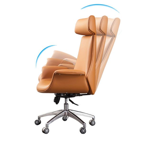 Modern Executive Chair Leather Swivel Tilt Mechanism Managers Chair