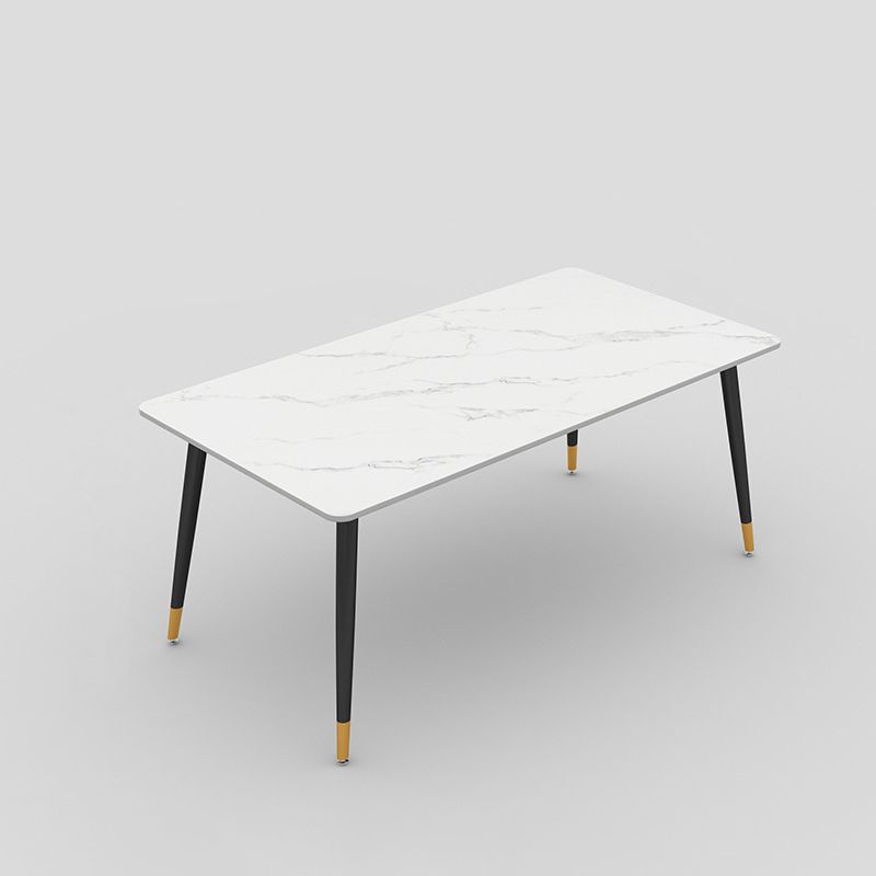 Mesa de piedra de 4 pies Rectangle Matte Mesa de comedor para restaurante para restaurante