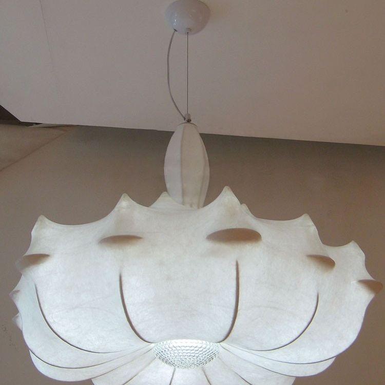 Éclairage pendentif ombré Amélioration du tissu minimaliste salon PLADANT PLANDANT EN BLANC