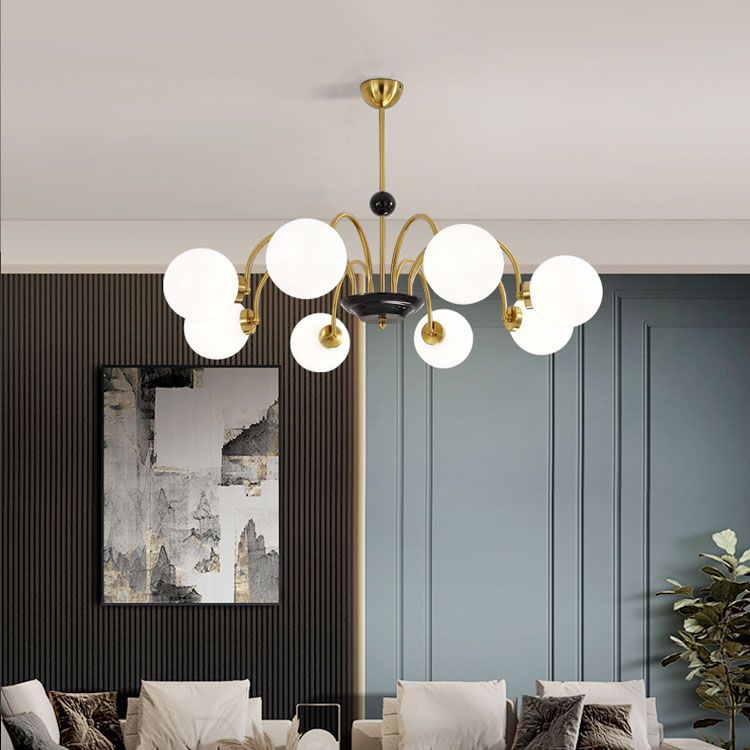Modern Dining Room Lighting Glass Chandelier Light Fixtures Cafe Restaurant Hanging Chandelier