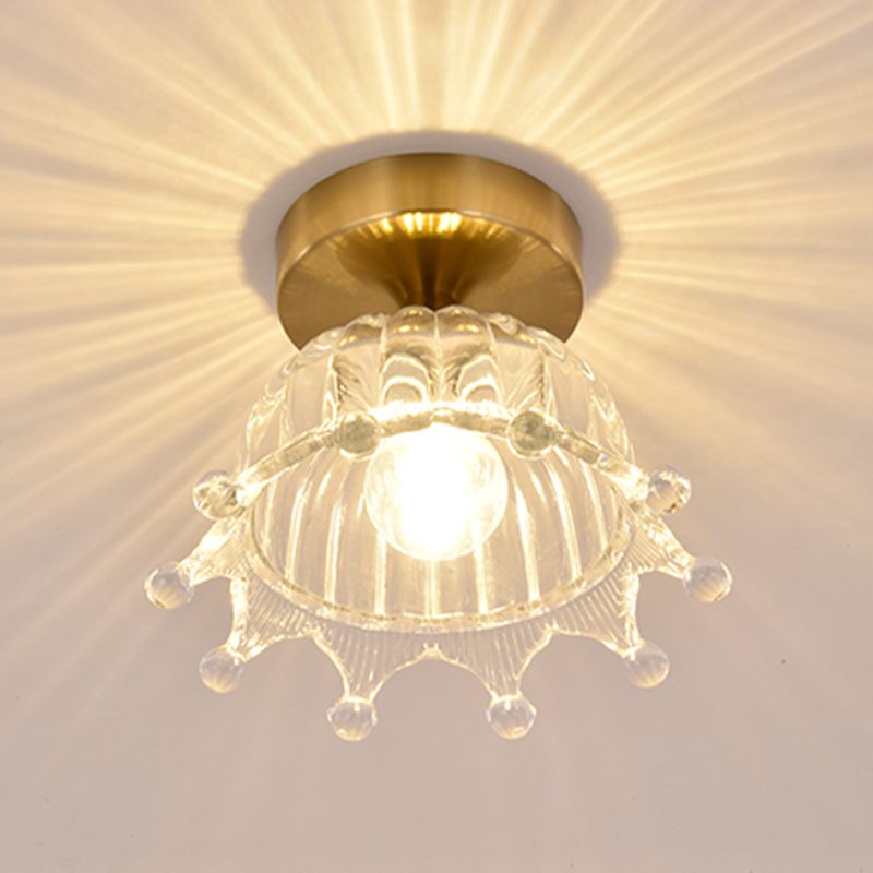 Modern Ceiling Lamp Creative Flush Mount Light Fixture with Glass Shade for Corridor