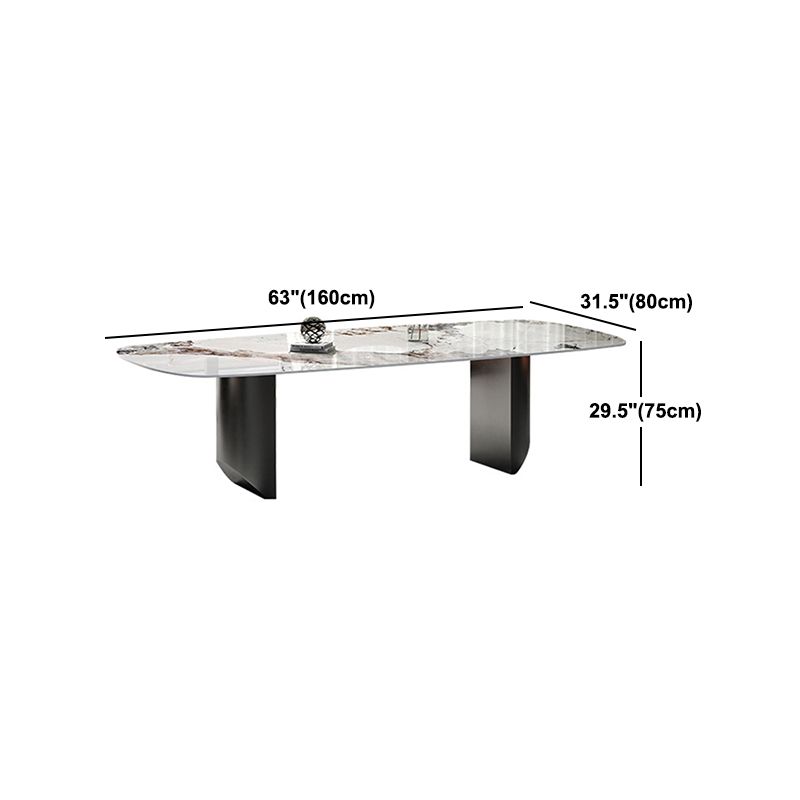 Modern Sintered Stone Dining Set Rectangle 1/2/5 Pieces Dining Set for Dining Areas