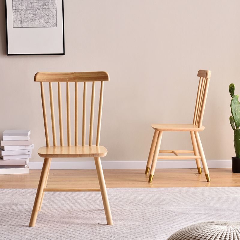 Traditional Wood Windsor Back Side Chair 19'' Wide Indoor Dining Chair