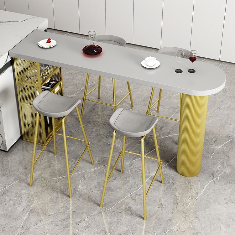 Modern Indoor Bar Table Set Solid Wood 1/2/4/5 Pieces Double Pedestal Bistro Set