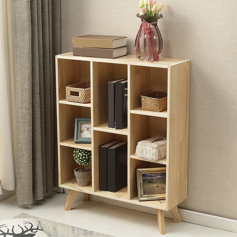 Modern Style Standard Bookcase Wooden Closed Back Bookshelf for Home Office