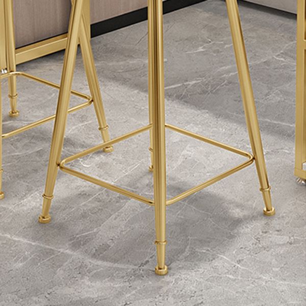 Faux Marble Bistro Set Glam Style 1/3 Pieces Bar Height Pub Set for Indoor