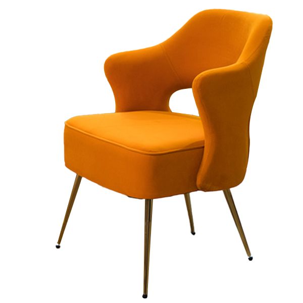 Fauteuils de salle à manger en métal nordique, chaise latérale à dossier ouvert pour Restaurant