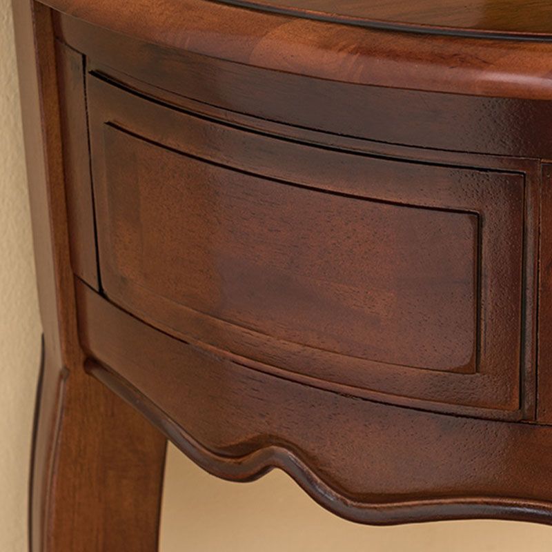Mid-Century Modern Wood Accent Table Half Moon Sofa Console Table for Hall