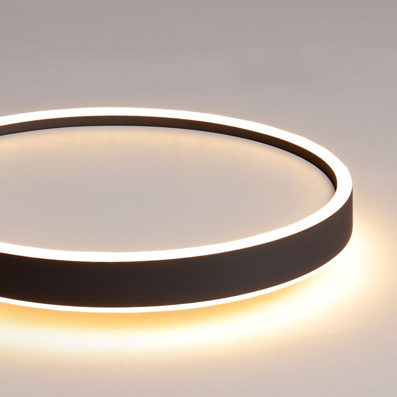 Metal Circular Flush mount Ceiling Lamp Minimalism Style LED Flush Mount Lighting for Bedroom