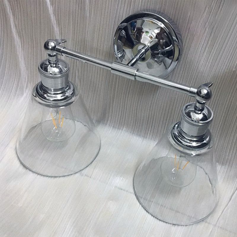 Glass Geometric Shade Wall Lighting Industrial Style 1 Light Wall Mounted Light Fixture