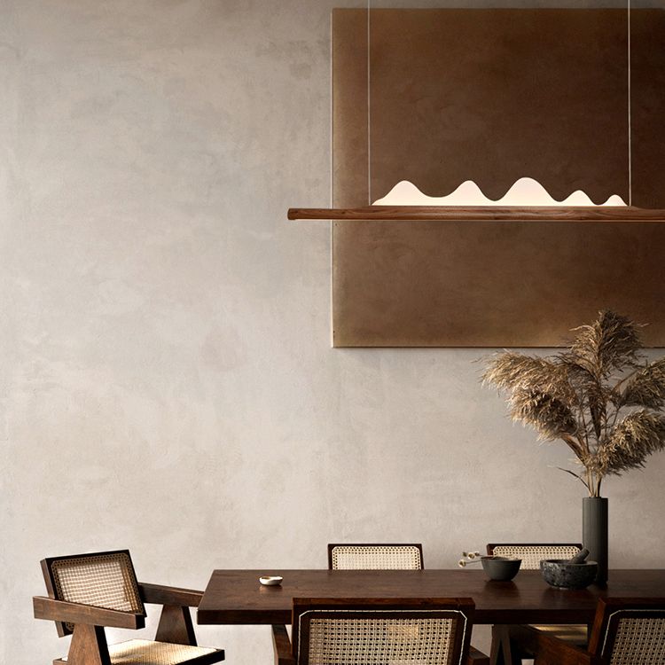 Idées d'éclairage à l'île LED moderne nordique lampe à lustre linéaire pour salle à manger