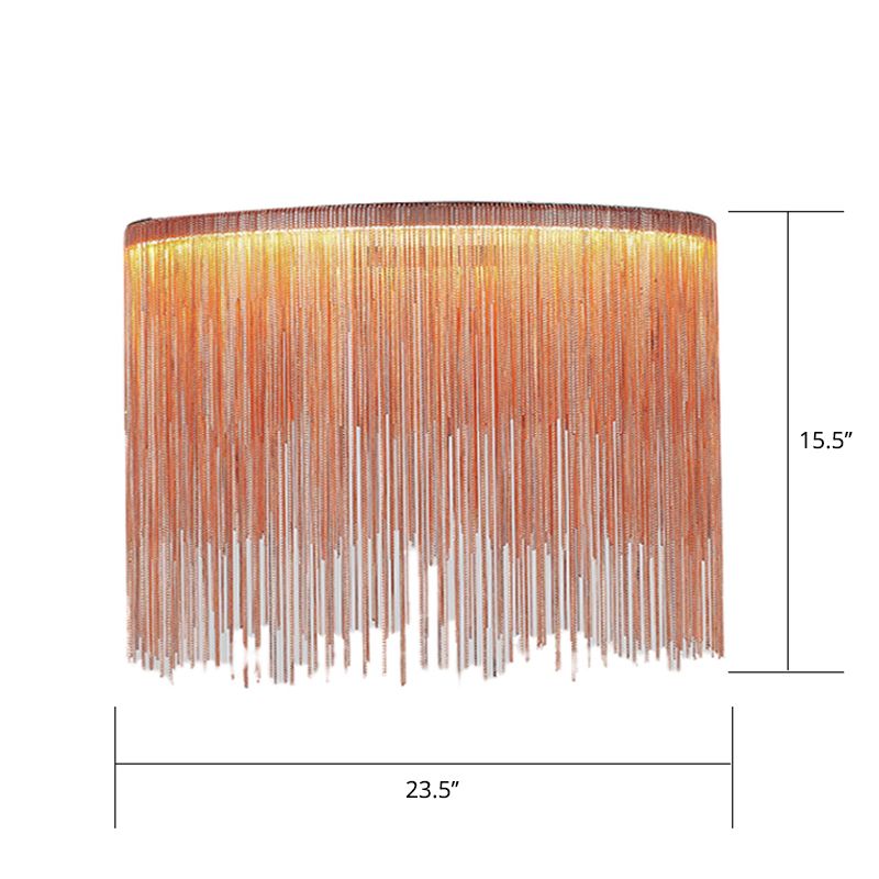 Kettenrand -LED Kronleuchter minimalistisches Metall Wohnzimmer Anhänger Beleuchtungsbestand