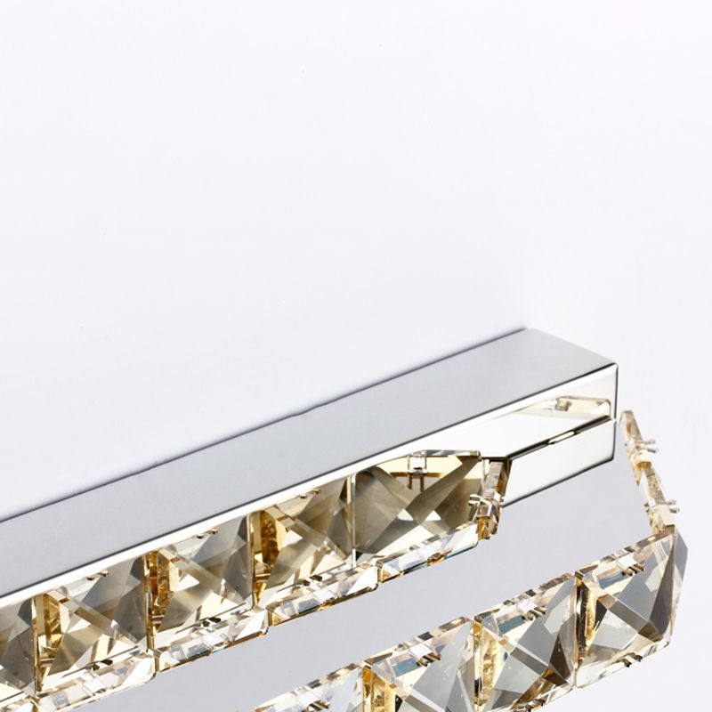 Geometric Vanity Lighting Modern Style Crystal 1 Light Vanity Sconce Lights