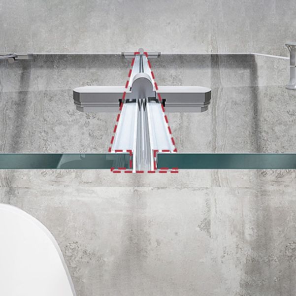 Frameless Folding Tempered Glass Shower Door with Thickened 304 Stainless Steel Fittings