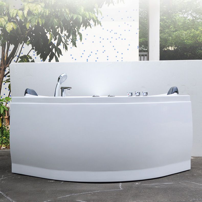Bathroom Small Tub Modern Acrylic Corner Soaking Bathtub with Drain