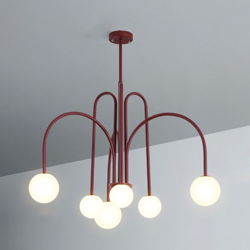 Modern Sphere Chandelier Lights Glass Chandelier Light Fixture for Living Room