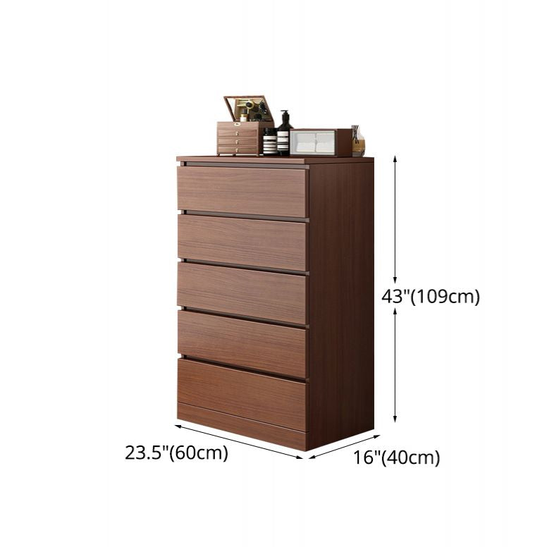 Walnut Storage Chest Modern Bedroom Storage Chest Dresser with 3 / 4 / 5 / 6 Drawers