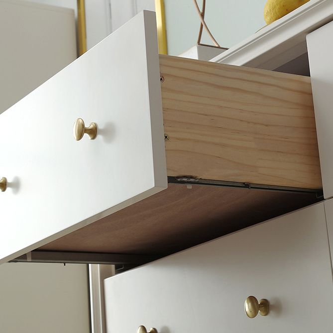 Classic Glam Double Dresser Cherry Horizontal Storage Chest Dresser for Bedroom