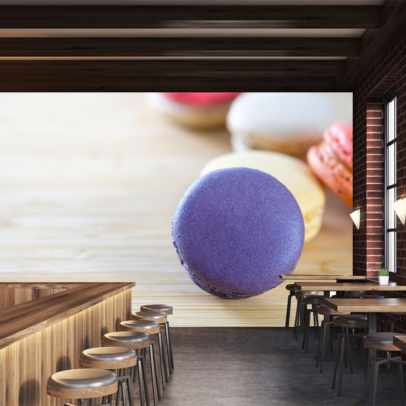 Wandtattoo mit Macaron-Dessert, individuelle Größe, minimalistische Dekoration für den Dessertladen