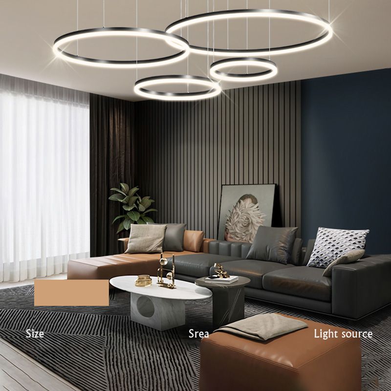 Zeitgenössische mehrschichtige verstellbare Anhängerbeleuchtung für den Lebensraum im Wohnzimmer