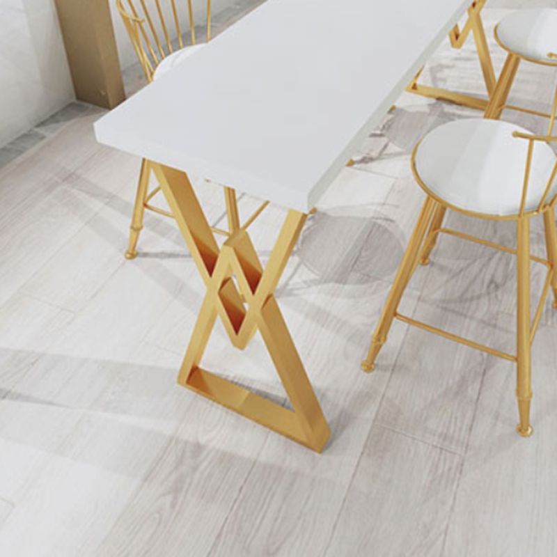 Glam Rectangle Bar Table Set 1/3 Pieces Solid Wood Pub Set for Dining Room