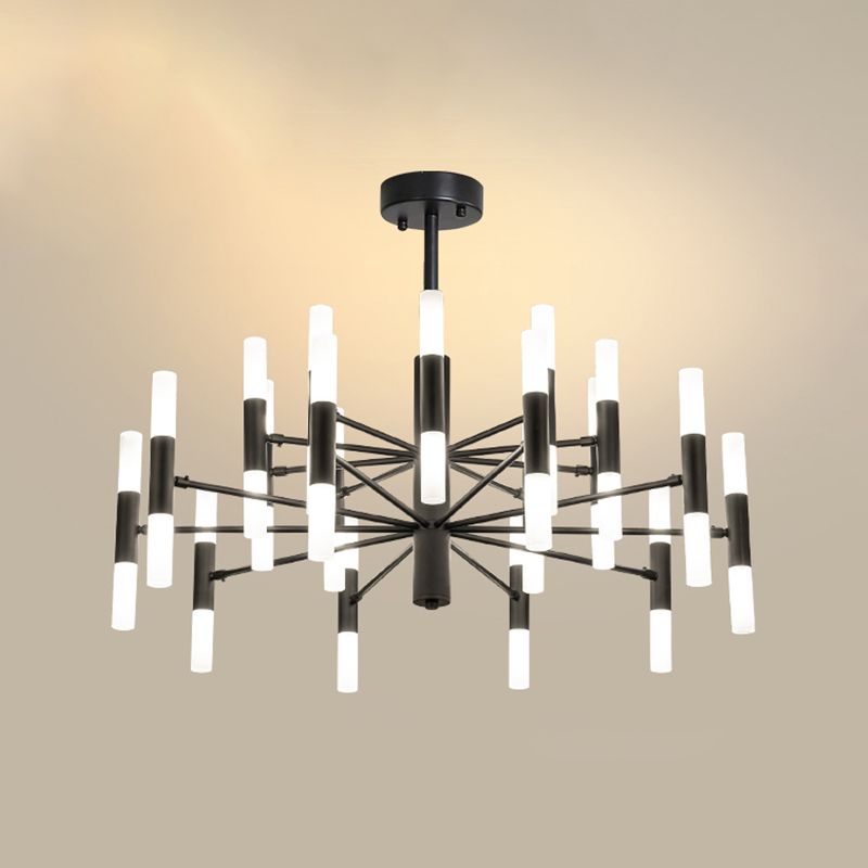 Postmodern Style Ceiling Chandelier Multi-Light Metal Acrylic Hanging Lamp Kit