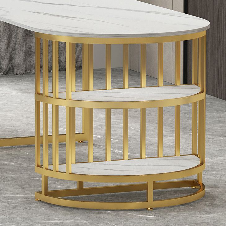 Table à manger en pierre de style glam