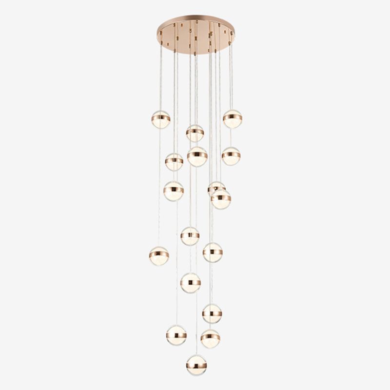 Sospensione in oro in oro in oro a LED a sfera a sfera LED a LED a LED a più soffitto