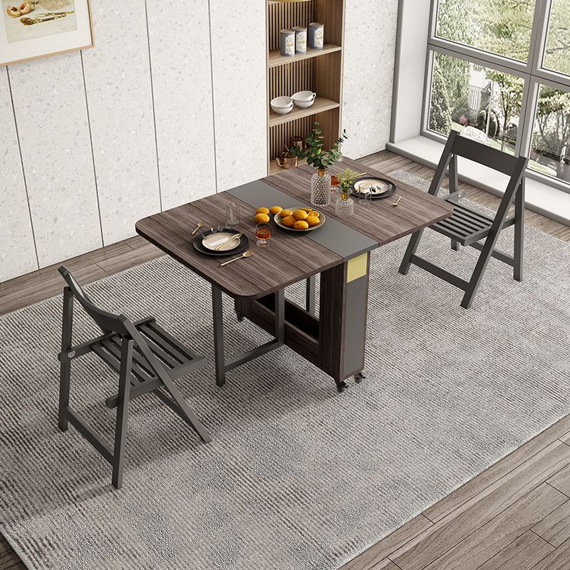 Modern Dining Set 1/3 Pcs Wood Folding Dining Table and Chairs