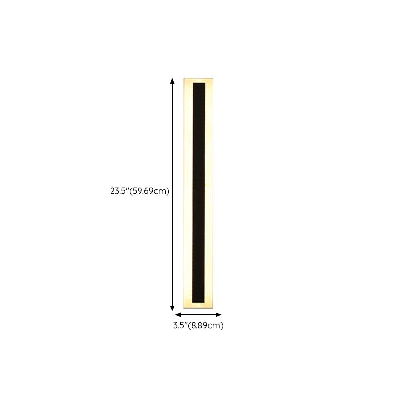 Metal Linear Wall Mount Lamp Simple 1 Light Wall Mounted Light Fixture