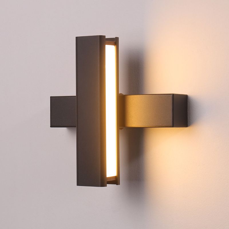350 ° roteerbare rechthoekige LED -wandlamp 7,5 "brede Noordse eenvoudstijl metaal SCONCE Licht met onafhankelijke schakelaar