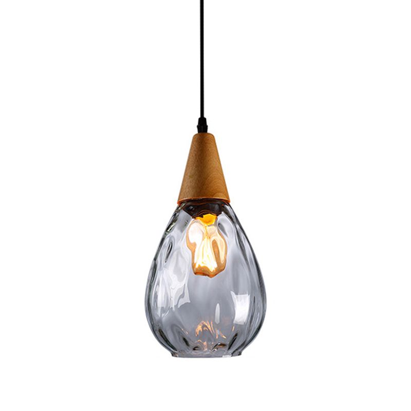 Esszimmer hängende Deckenleuchte minimalistischer Anhänger Leichtkit mit Tränenglasschatten