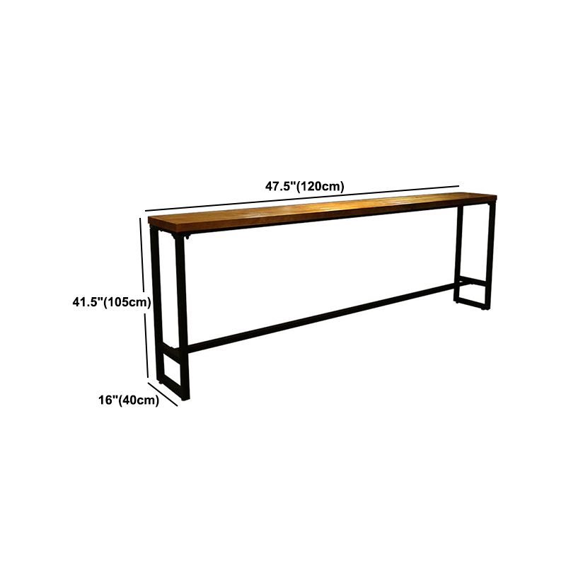 1/2/9 Pieces Industrial Solid Wood Bar Table Set Rectangular Counter Set for Home Use