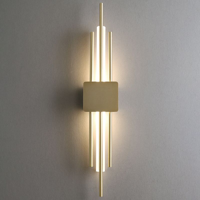 Luz de pared de la sala de estar Luz posmoderna Copper 2 luces Luz de montaje de pared lámpara de montaje