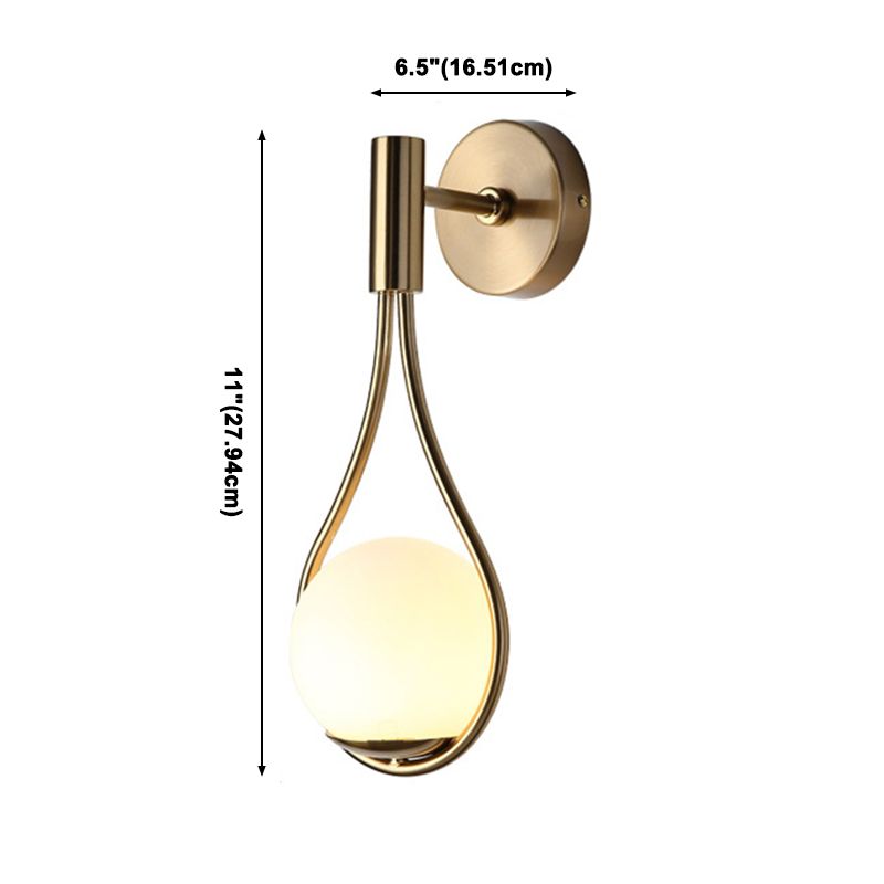 Global Gold Wall-Mounted Light Metal Wall Light Sconces for Living Room