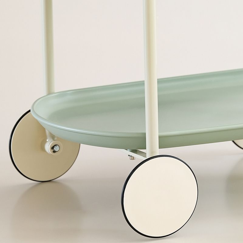 Contemporary Metal Side Table Oval Top Sofa Side Accent Table